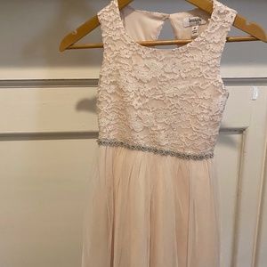SPEECHLESS | Formal girl's dress, size 8, rhinestone waist, lace overlay